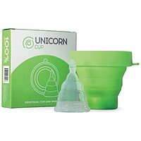 Unicorn Medical Grade Silicone Period Cup/Sterilising Unit, Green