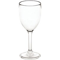 Everyday Polycarbonate Wine Glass, 265ml, Clear, Pack of 6