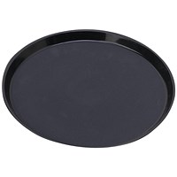 Serving Tray Round Polycarbonate H22 x D355mm Black