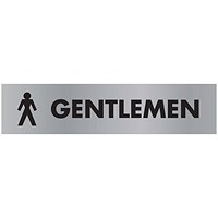 Acrylic Sign Gentlemen Aluminium
