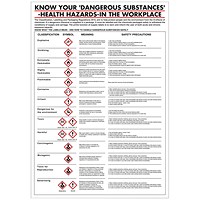 Stewart Superior Health Hazards in The Workplace Poster, 420x600mm