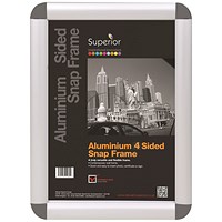 Stewart Superior Snap Frame, A4, Non-Glass, Grey Stewart Superior Snap Frame, A4, Non-Glass, Grey