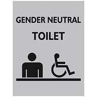 Stewart Superior Gender Neutral WC Sign 150x200mm GN002-AC150X200