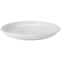 Pure White Double Well Saucer, 15cm, Pack of 6 Pure White Double Well Saucer, 15cm, Pack of 6