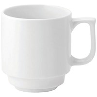 Pure White Stacking Mug, 284ml, Pack of 6 Pure White Stacking Mug, 284ml, Pack of 6