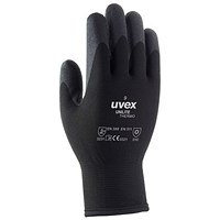 Uvex Unilite Thermo Gloves, Black, Size 7, Pack of 10