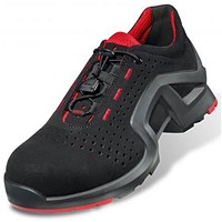 Uvex 1 X-Tended Support S1 SRC Shoes, Black & Red, 10.5