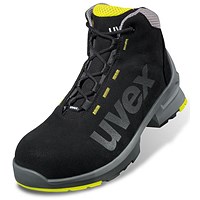 Uvex 1 Safety Boots, Black & Yellow, 5