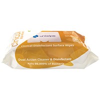 Uniwipe Clinical Surface Wipes - 200 Wipes Per Pack