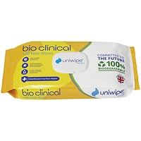 Uniwipe Bio Clinical Biodegradable Midi Wipes, 100 Wipes