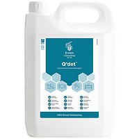 Evans Qdet Unperfumed Detergent Glassware/Optics 5L Pack of 2