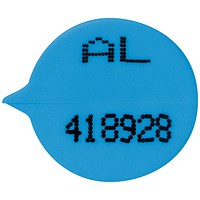 Go Secure Numbered Round Security Seals, Blue, Pack of 500