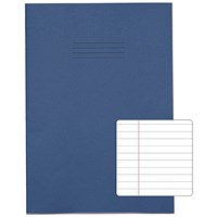 Rhino Exercise Book, 80 Pages, Ruled with Margin, A4+, Dark Blue, Pack of 50 Rhino Exercise Book, 80 Pages, Ruled with Margin, A4+, Dark Blue, Pack of 50