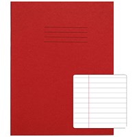 Rhino Exercise Book, 8mm Ruled, 80 Pages, 226 x 178mm, Red, Pack of 100 Rhino Exercise Book, 8mm Ruled, 80 Pages, 226 x 178mm, Red, Pack of 100