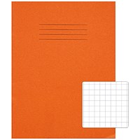 Rhino Exercise Book, 10mm Square, 80 Pages, 9x7, Orange, Pack of 100