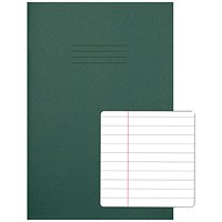 Rhino Exercise Book, 8mm Ruled, 80 Pages, A4, Dark Green, Pack of 50