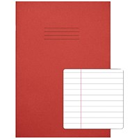 Rhino Exercise Book, 8mm Ruled, 80 Pages, A4, Red, Pack of 50