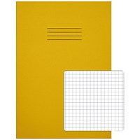 Rhino Exercise Book, 5mm Square, 80 Pages, A4, Yellow, Pack of 50