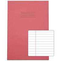 Rhino Exercise Books, 80 Pages, A4, 8mm Ruled, Pink Contract, Pack of 50 Rhino Exercise Books, 80 Pages, A4, 8mm Ruled, Pink Contract, Pack of 50
