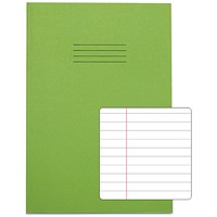 Rhino Exercise Books, 80 Pages, A4, 8mm Ruled, Light Green Contract, Pack of 50