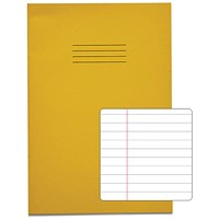 Rhino Exercise Books, 80 Pages, A4, 8mm Ruled, Yellow Contract, Pack of 50 Rhino Exercise Books, 80 Pages, A4, 8mm Ruled, Yellow Contract, Pack of 50