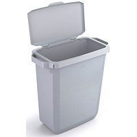 Durable Durabin Waste Bin, 60 Litre, Grey with Grey Hinged Lid