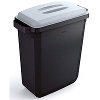 Durable Durabin Eco Waste Bin, 60 Litre, Black with Grey Eco Lid