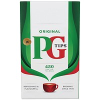 PG Tips One Cup Square Tea Bags, Pack of 450