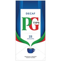 PG Tips Decaf Envelope Teabags, Pack of 25