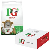 PG Tips 1 Cup Pyramid Tea Bags - Pack of 1100 x 1 - Free PG Tips Tea String and Tag Bags - Pack of 100
