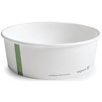 Vegware Bon Appetit Food Bowl, 909ml, White, Pack of 300 Vegware Bon Appetit Food Bowl, 909ml, White, Pack of 300
