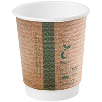 Vegware Cup 8oz Double Wall Kraft Brown (Pack of 500)