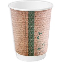 Vegware Double Wall Cup, 341ml, Kraft Brown, Pack of 500
