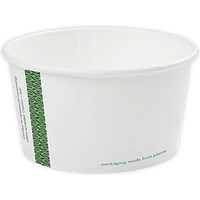 Vegware Soup Container, 12oz, 115-Series, White, Pack of 500