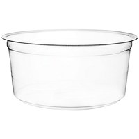 Vegware Deli Round Container, 341ml, Clear, Pack of 500