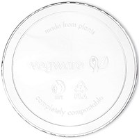 Vegware Deli Container Round Lid, 227-909ml, Clear, Pack of 500 Vegware Deli Container Round Lid, 227-909ml, Clear, Pack of 500