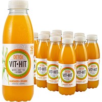Vit-Hit Detox Mandarin and Orange, 12 x 500ml Bottles