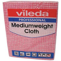 Vileda Medium Weight Cloth, 420x380mm, Red, Pack of 10