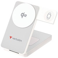 Verbatim QI2 Magnetic Wireless Power Bank 10000 Mah White 32296