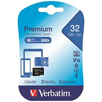 Verbatim Micro SDHC Memory Card, 21GB