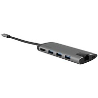 Verbatim USB 3.0 Hub, 2 Port with USB- C, 3 x HDMI, Ethernet, SD and Micro SD Card Reader
