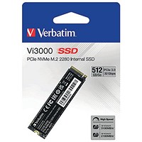Verbatim Vi3000 M.2 PCIe NVMe Solid State Drive, 512GB