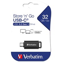 Verbatim Store 'n' Go USB-C 3.2 Flash Drive, 32GB