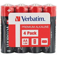 Verbatim AA Alkaline Batteries, Pack of 4 Verbatim AA Alkaline Batteries, Pack of 4