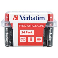 Verbatim AAA Alkaline Batteries, Pack of 24 Verbatim AAA Alkaline Batteries, Pack of 24