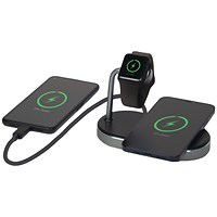 Verbatim 3-in-1 Qi MFi Wireless + Apple Watch + QC 3.0 Charging Station