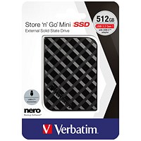 Verbatim Store 'n' Go Mini USB 3.0 Portable Solid State Drive, 512GB