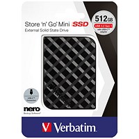 Verbatim Store n Go Mini SSD USB 3.2 512GB Black 53236