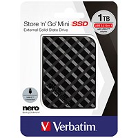 Verbatim Store 'n' Go Mini USB 3.0 Portable Solid State Drive, 1TB
