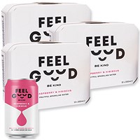 Feel Good Raspberry and Hibiscus Drink, 330ml, Pack of 12 - 3 for 2